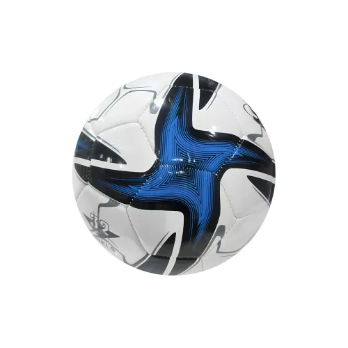 JUNGLELEOPARD CLB Size 5 Ball Soccer PVC Machine Stitched Soccer Ball Unisex White Blue