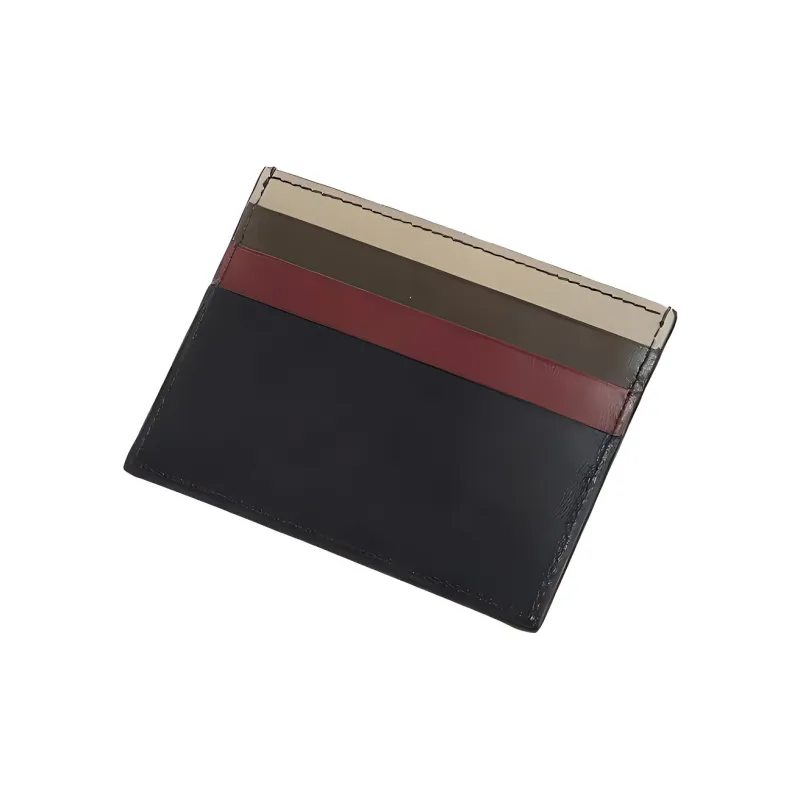 ETRO Cow Leather Card Holder Unisex Black-4