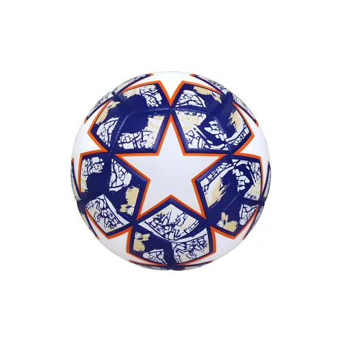 JUNGLELEOPARD CLB Size 5 Soccer PU Machine Stitched Soccer Ball Unisex Royal Blue