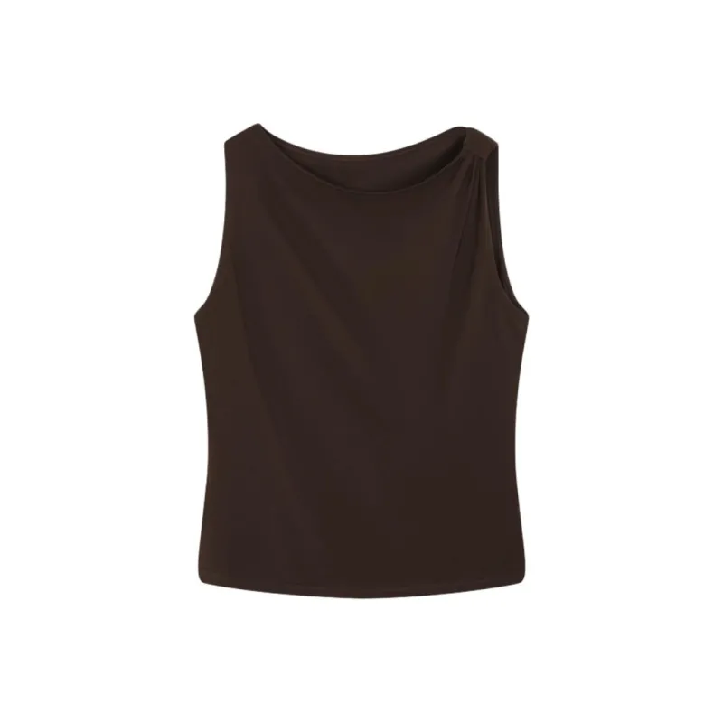 IHIMI Tank Tops Women's Coffee Brown-0