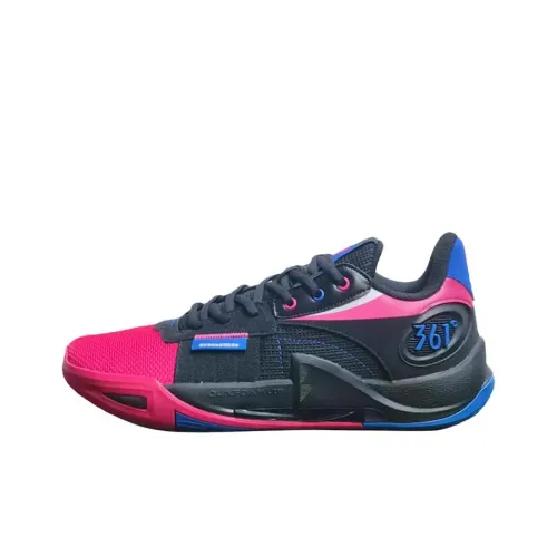 361° Anti Slip Wear Resistant Low Top Basketball Shoes Men's Black Red