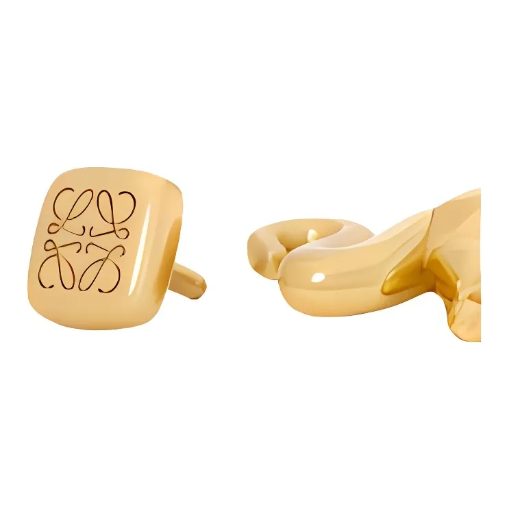 LOEWE Brass With Enamel Bag Accessory Unisex Gold-3