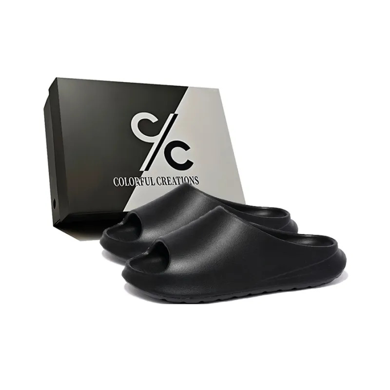 Colorful Creations EVA Cut Out Slip Resistant Abrasion Resistant Odor Resistant Quiet Slide Slippers Men's-0