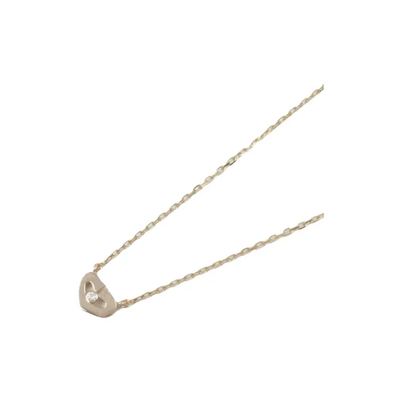 Cartier 2010s 18K Rose Gold C Heart Diamond Pendant Necklace-2