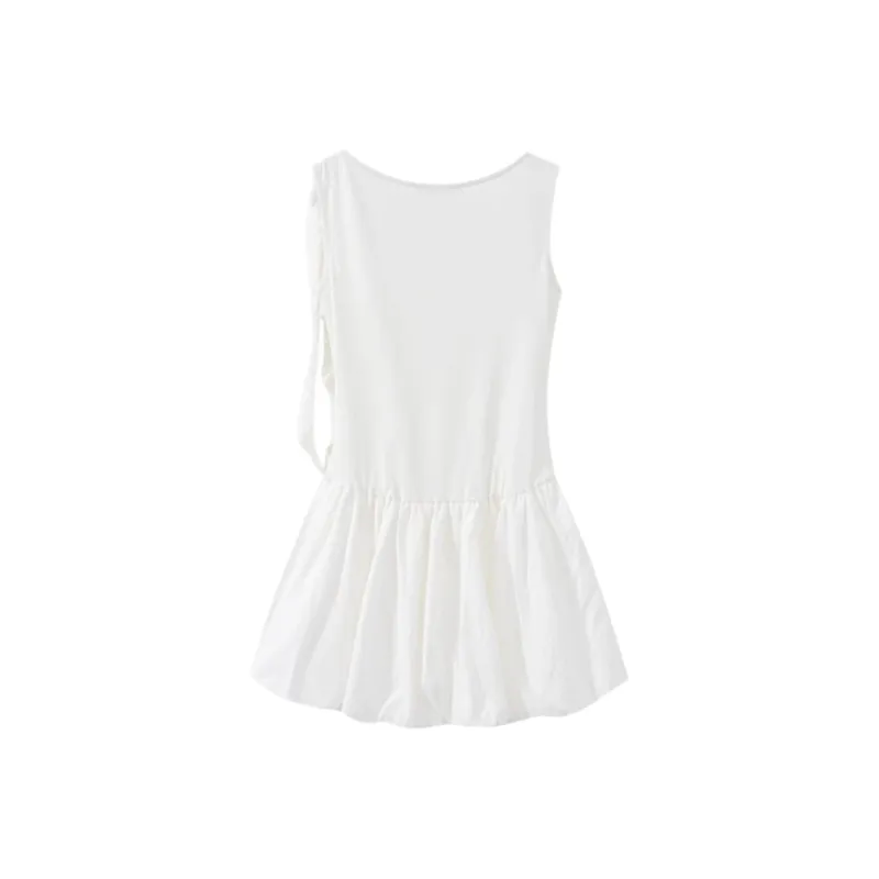 YGPRW Sleeveless Dresses Women's White-1