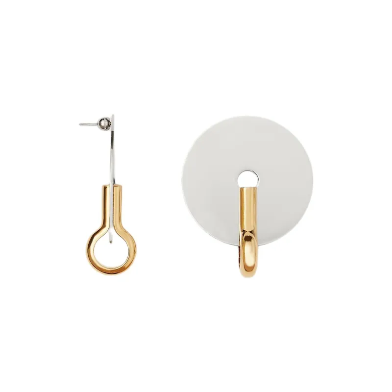 Burberry Metal Stud Earrings Women's White-2