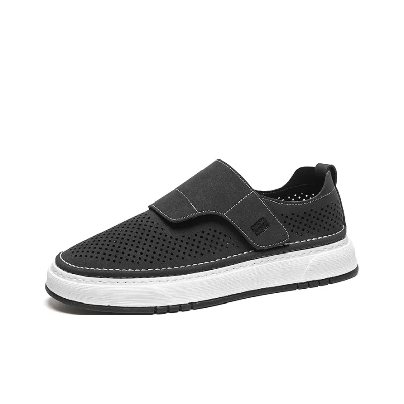 Mulinsen Slip Resistant Low Top Skateboard Shoes Men's Black-1