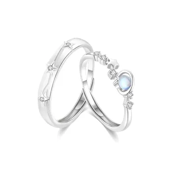 Master Kim Glass Cat Eye Adjustable Ring Unisex