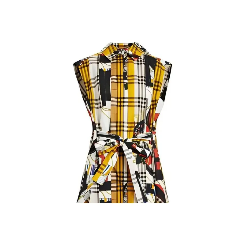 Burberry Sleeveless Dress Women's Yellow-1
