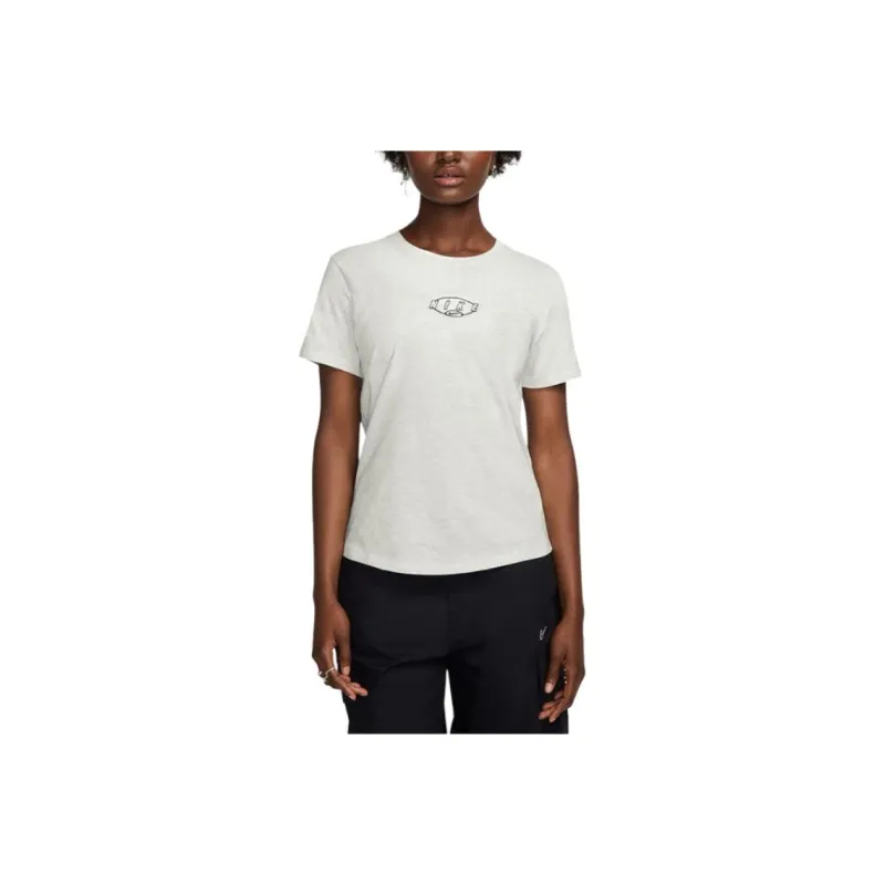 Nike T Shirt Women's Gray White-0