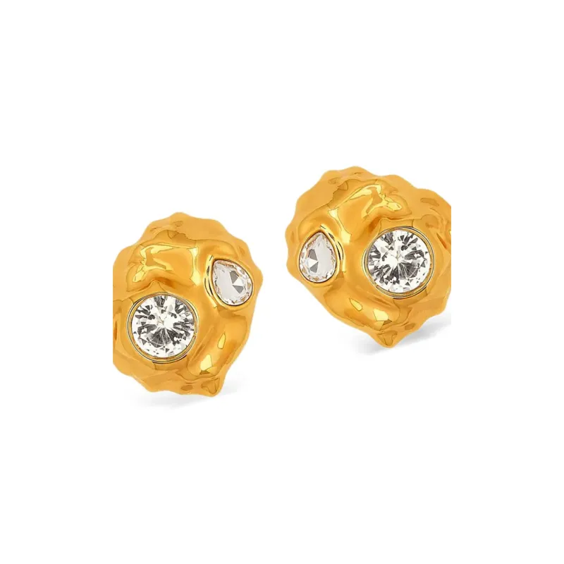 Oscar De La Renta Textured Clip on Earrings-1