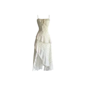 Udon House Slip Dresses Women's Sweet Pear Floral
