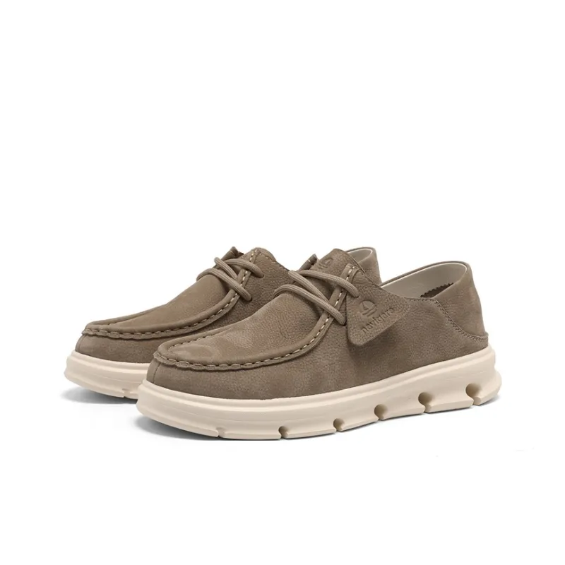 NAVIGARE Small Sailboat Height Increasing Low Top Casual Shoes Women's Coffee-2