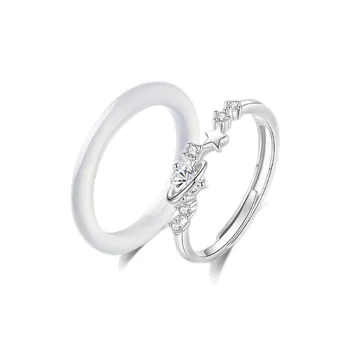 JIACUIYUN Chalcedony Rings Women's