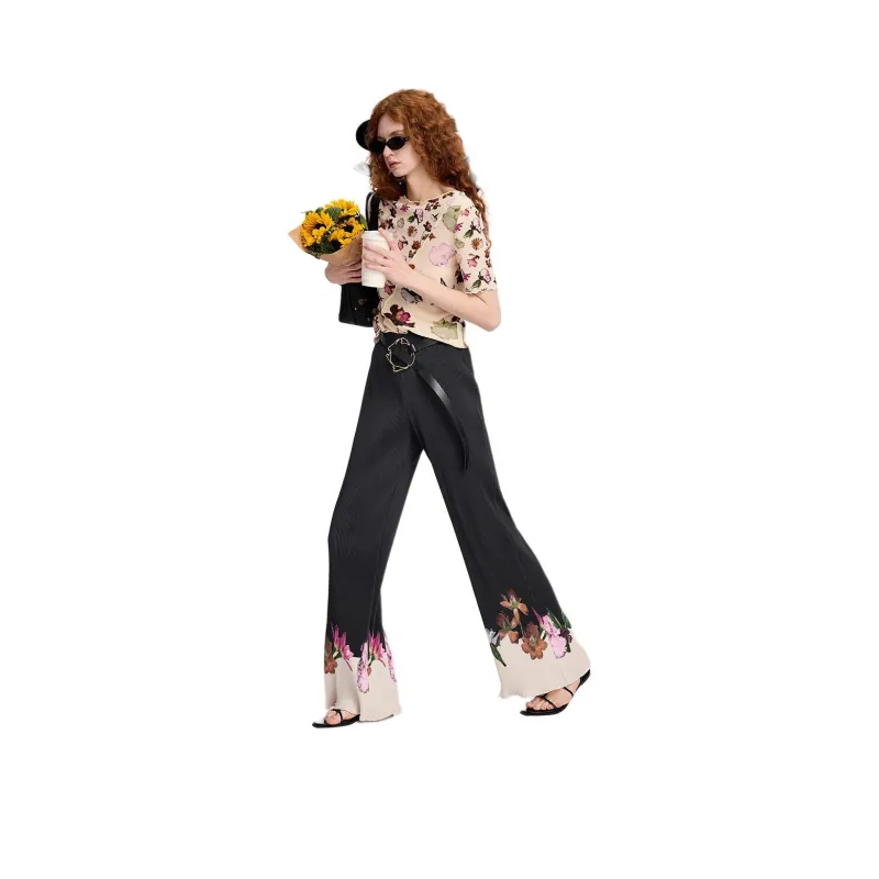 Desigual Casual Pants Women's Black With Print-2