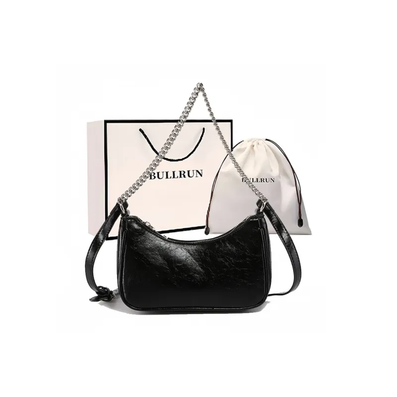 Bullrun PU Crossbody Bag, Shoulder Bag Women's Silver/Black-6