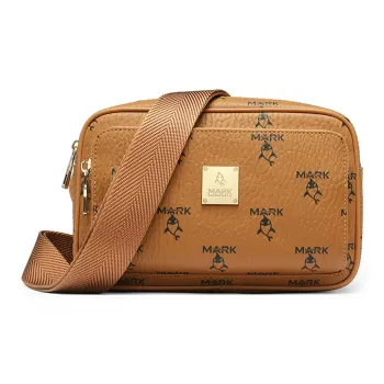 FAIRWHALE PVC Camera Bag, Shoulder Bag Unisex Brown