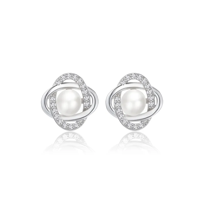Andaozi Pearl Stud Earrings Women's-0