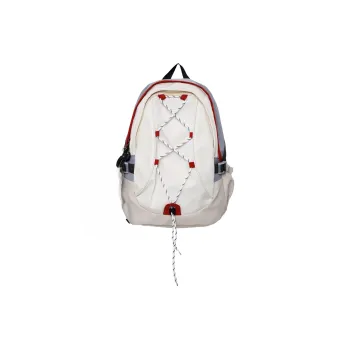 AIBAG Nylon Backpack Unisex White/Black/Purple
