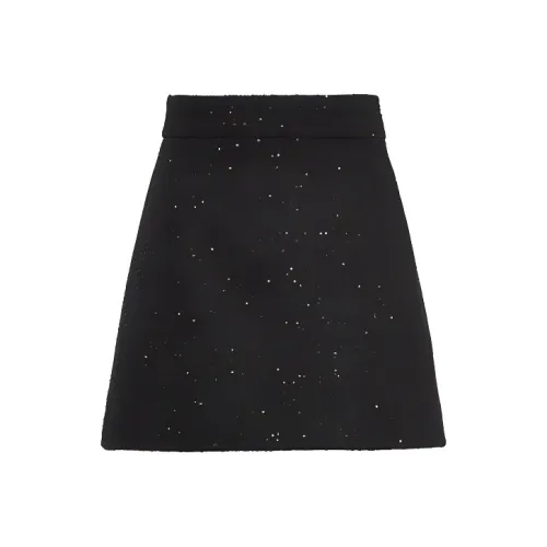 MIU MIU FW21 Casual Short Skirts Women's Black