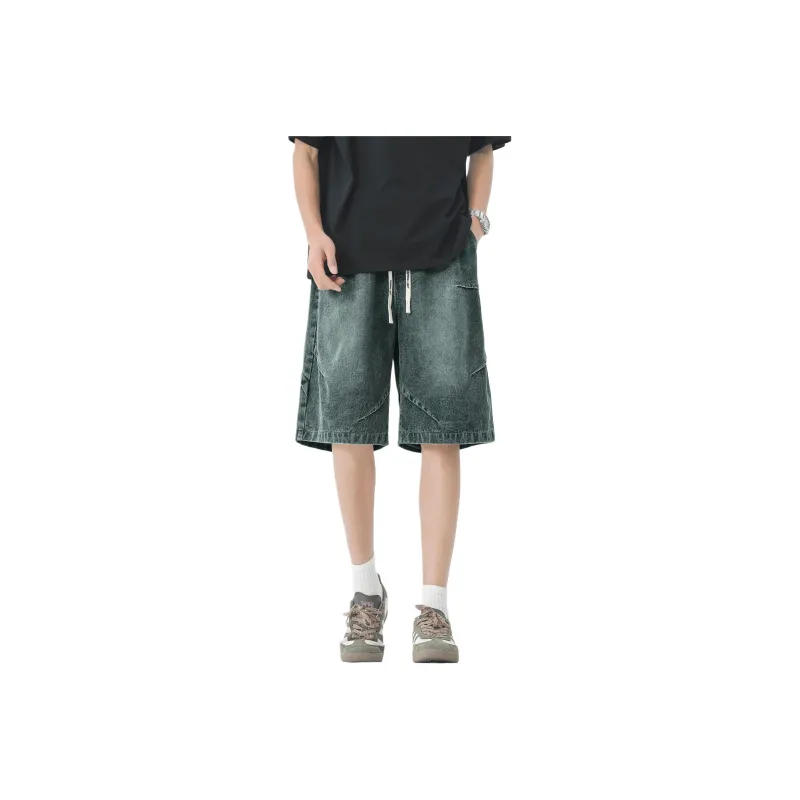 WARNING LIGHT Denim Shorts Unisex-5