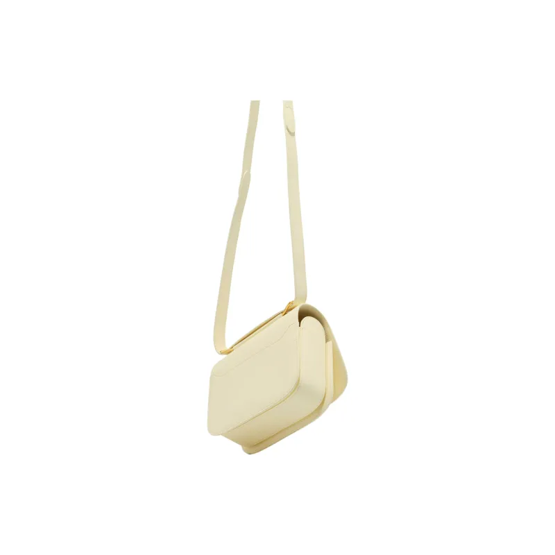 Delvau Alpina Calf Calfskin Shoulder Bag Women's Vanilla-2