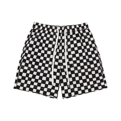 Vans x RIROO Casual Shorts Women's Black White Checkerboard