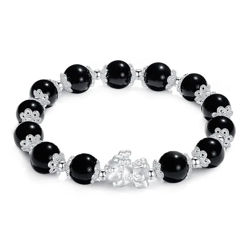LUCA Sterling Silver Bracelets Unisex-9