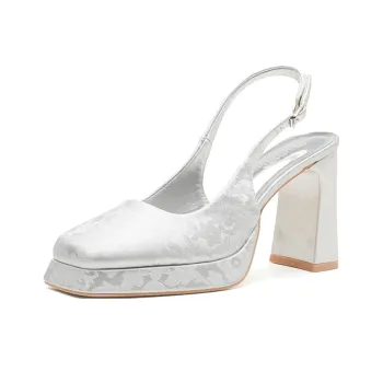 Zubumei Chunky Heel High Heels 9cm Women's