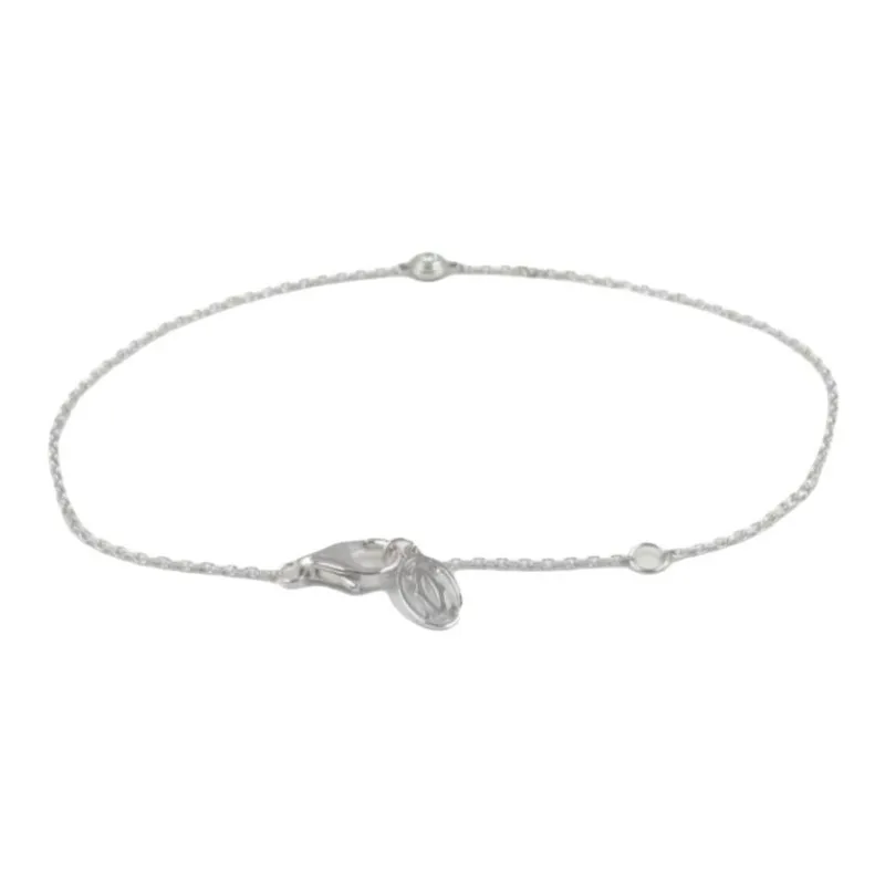 CARTIER Diamond 18K White Gold Bracelets Women's Silver-0