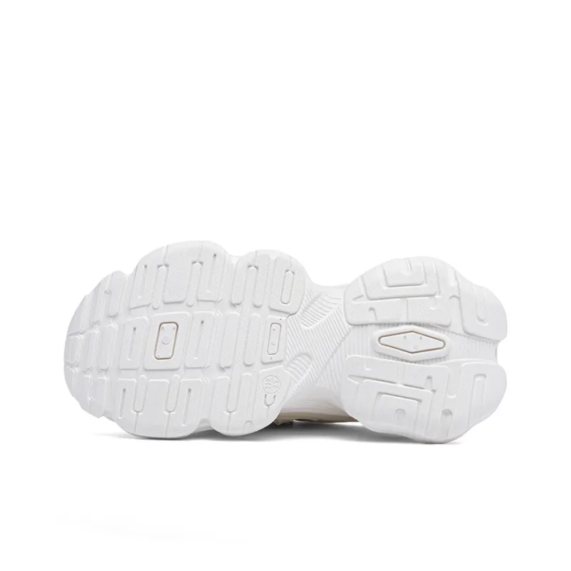 RENBEN Anti Slip And Wear Resistant Height Increasing Low Top Chunky Sneakers Women's White Blue-4