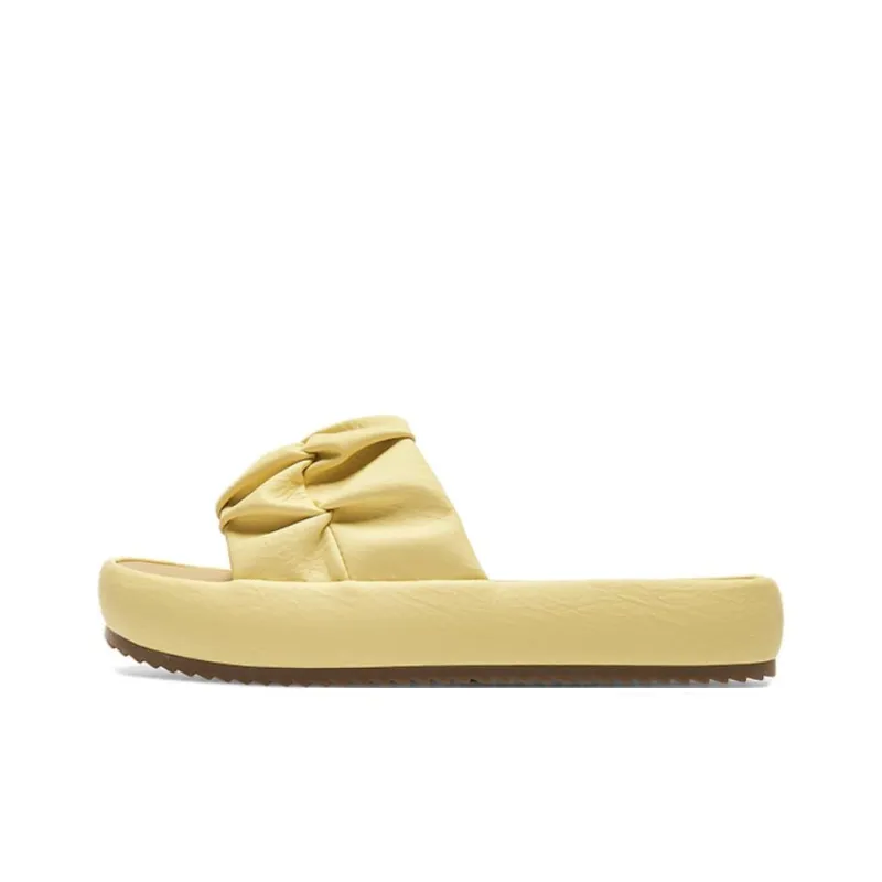 AGSDON Slide Slippers Women's Beige/Pink/Yellow-14