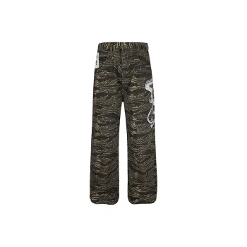 Columtomy Casual Pants Unisex Army Green