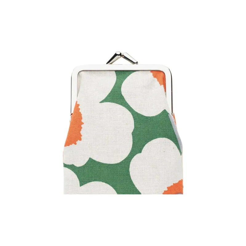 Marimekko Fabric Coin Purse Women's Green/Beige/Orange-1