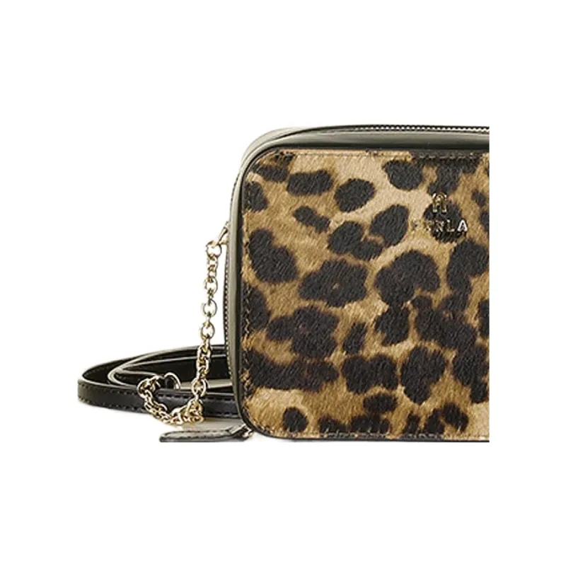 Furla Leather Portable Crossbody Bag Shoulder Bag Women's Yellow & Black-4