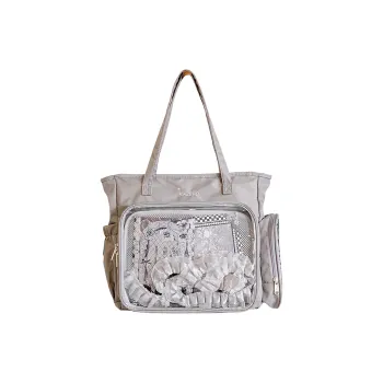 Travel Nylon Fabric One Shoulder Crossbody Backpack Handbag Women's Multicolor