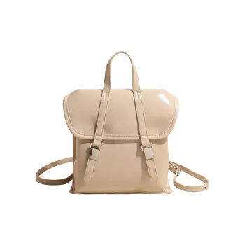 Morellybear PU Backpack Women's Khaki/White/Black/Coffee