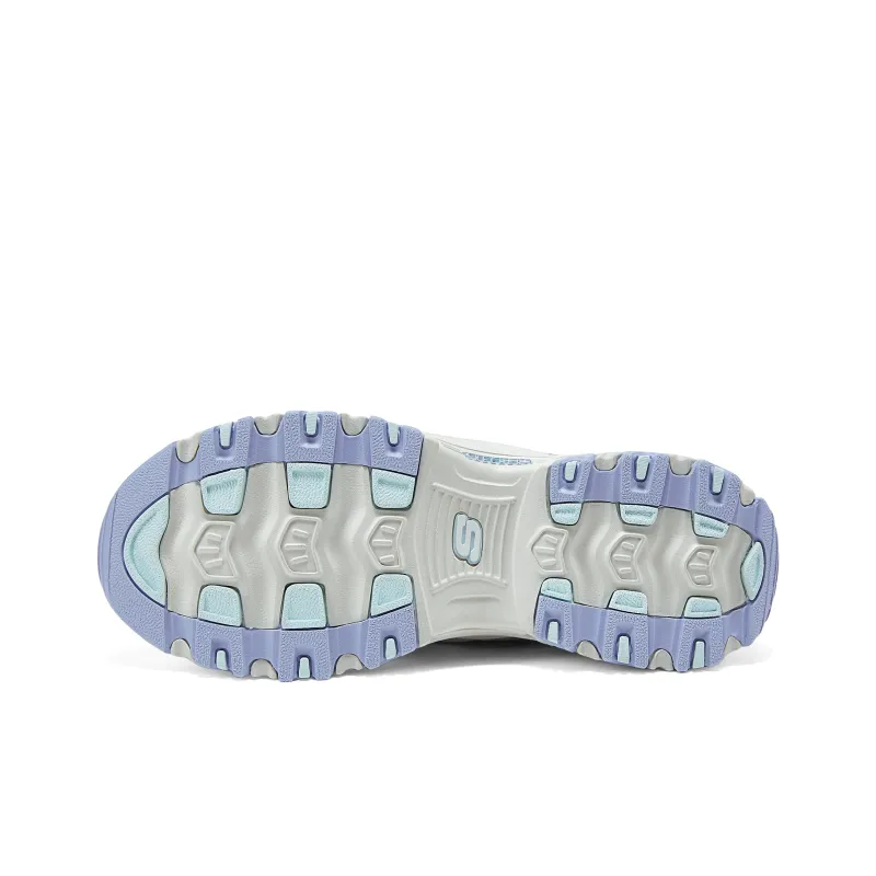Skechers DLITES Wear Resistant Low Top Chunky Sneakers Women's Light Blue-4