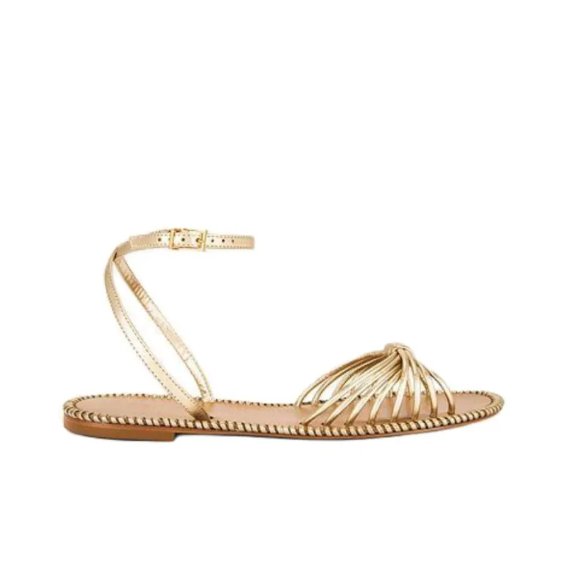 Schutz Livia Sandal One Strap Sandals Women's Gold-1