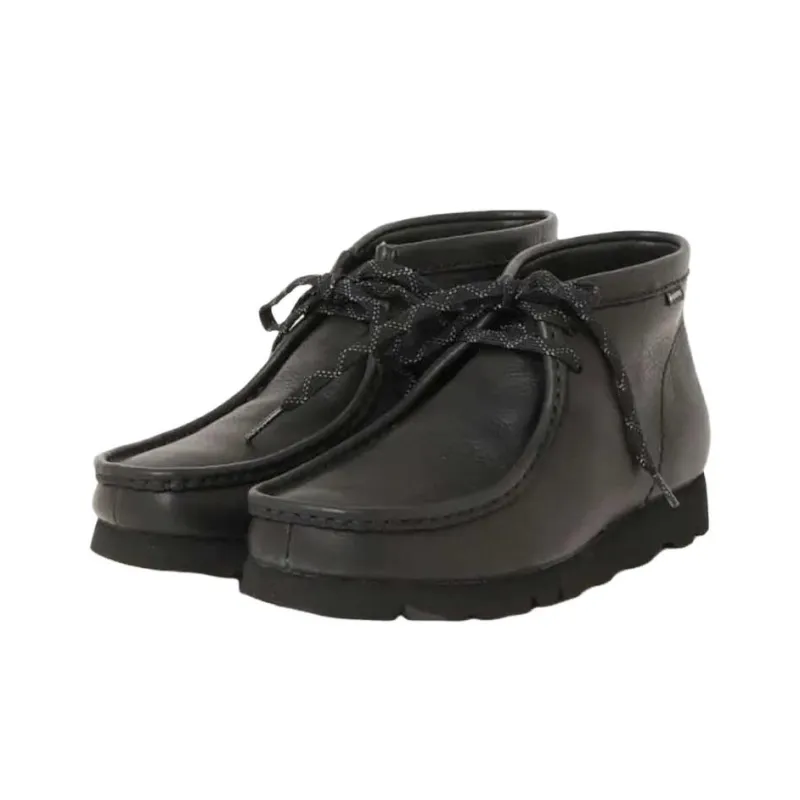 Clarks Wallabee Abrasion Resistant Mid Top Casual Shoes Unisex Black-1