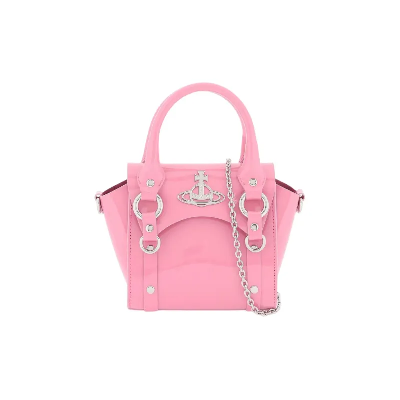 Vivienne Westwood BETTY Cow Leather One Shoulder Handbag Mini Women's Pink-0