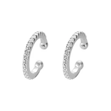 NVBBK S925 Silver Clip On Earrings Women's-4