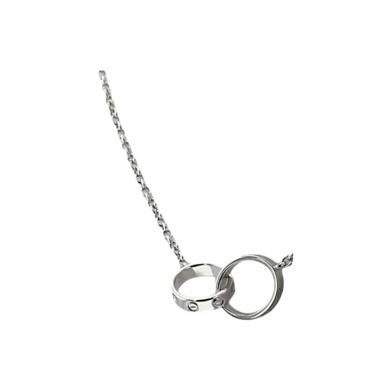 Cartier 2000s 18K White Gold Love Necklace-1