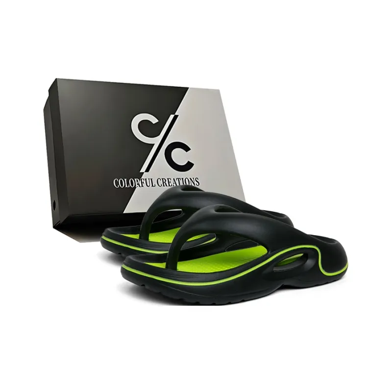 Colorful Creations EVA Slip Resistant Abrasion Resistant Quiet Flip Flops Men's-0