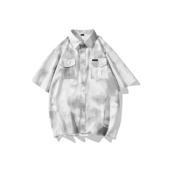 SNOW FLYING Shirts Men White Gray