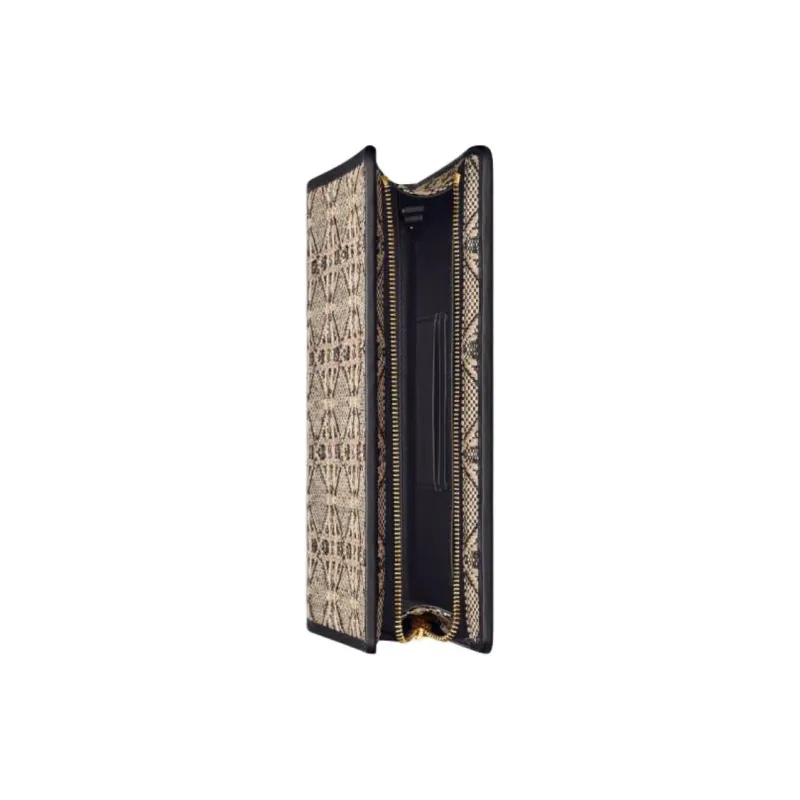 DIOR Calfskin Clutch Women's Beige & Black-3