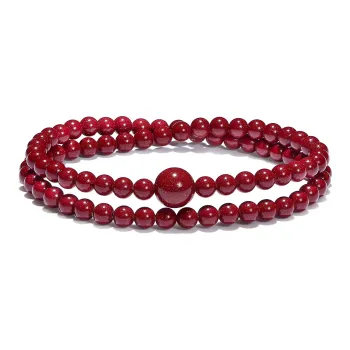 PUTUOSHANWENCHUANG Cinnabar Jade Bracelets Unisex