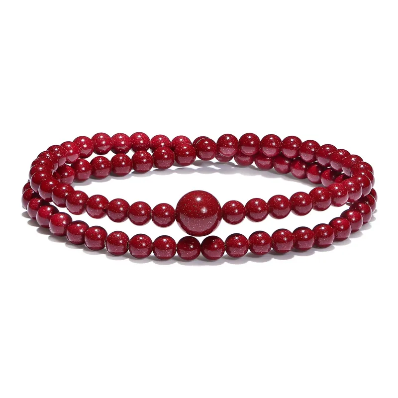 PUTUOSHANWENCHUANG Cinnabar Jade Bracelets Unisex-0