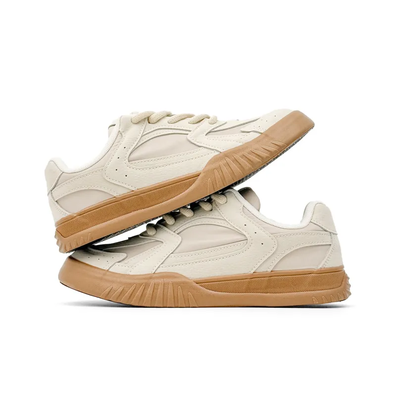 Mengsai Abrasion Resistant Slip Resistant Low Top Casual Shoes Men's Khaki-4