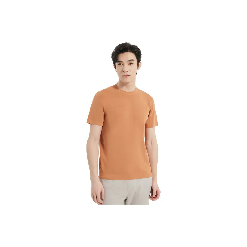 LESS IS MORE T Shirts Men Light Gray Yellow 25XTX9861S-0